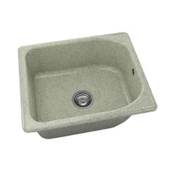 Единична кухненска мивка 51 х 60см, граниксит, Pewter