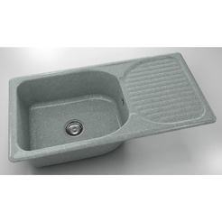 Kitchen sink with left / right top 95 x 49 cm, granite, Platinum