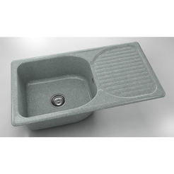 Kitchen sink with left / right top 90 x 49 cm, granite, Platinum