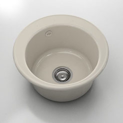 Кухненска мивка ф49см, полимермрамор, жасмин