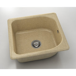 Single kitchen sink 51 x 56 cm, granite, Latte