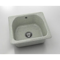 Single kitchen sink 51 x 51 cm, granite, Polar