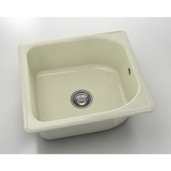 Единична кухненска мивка 51 х 56см, граниксит, Silver Stone