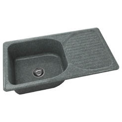 Kitchen sink with left / right top 90 x 49 cm, granite, Slate