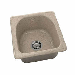 Einzelspüle 43 x 46 cm, Granit, Sandcastle