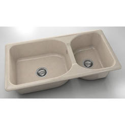 Кухонная мойка с двумя поддонами 95 x 49 см, гранит, Peach Freeze