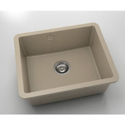 Unterbauspüle 50 x 40cm, Fat Granit, dunkelbeige