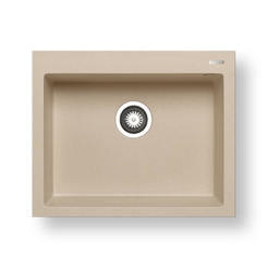 Кухонная мойка Pyragranite 61x50см одинарный Istros сифон Ф92мм бежевый PYRAMIS