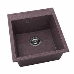 Küchenspüle 51 x 46cm, Granit, Merlot