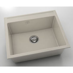 Kitchen sink 51 x 60 cm, polymer marble, jasmine