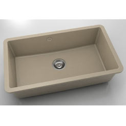 Unterbauspüle 76 x 46cm, Fat Granit, dunkelbeige