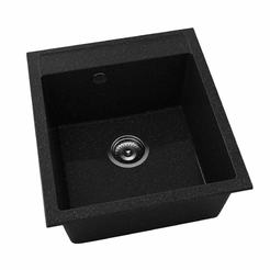 Küchenspüle 51 x 46cm, Granit, Galaxy Black
