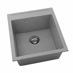 Küchenspüle 51 x 46cm, Granit, Platin