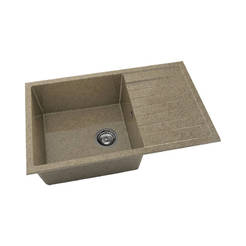 Кухненска мивка с ляв/десен плот 80 х 49см, граниксит, Calahari