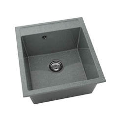 Единична кухненска мивка 51 х 46см, граниксит, City grey