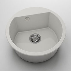 Kitchen sink with board f51cm, polymer marble, polar granite