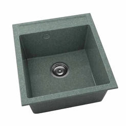 Einzelspüle 51 x 46 cm, Granit, Winter Pines