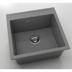 Küchenspüle 51 x 51cm, Granit, Rosetta Stone