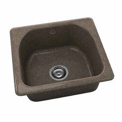 Küchenspüle 51 x 46cm, Granit, Walnuss Toffee