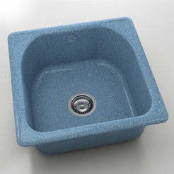 Granitspüle 51x51cm Einhebel-Siphon F90 Farbe 740