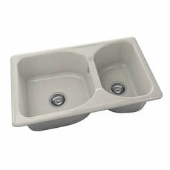 Granitspüle 80 x 49cm mit zwei Becken Farbe 209