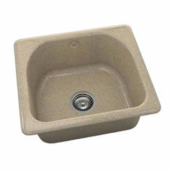 Гранитная мойка 51х46см, одинарный сифон F90 цвет 360