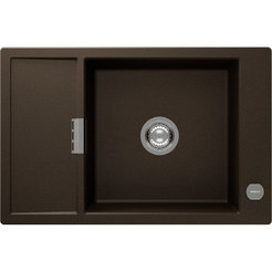 Küchenspüle Polymer 78x51cm Mono D100XS Farbe Bronze SCHOCK