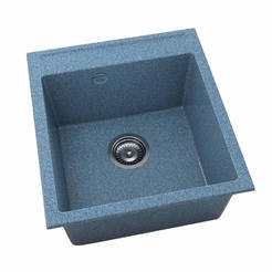 Granitspüle 51x46cm Einzelsiphon Ø90 Farbe 740