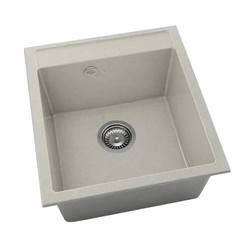 Granitspüle 51x46cm Einzelsiphon Ø90 Farbe 209