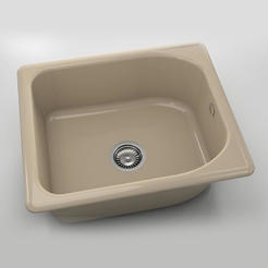Sink polymer marble 51 x 60 cm single f90 color 05
