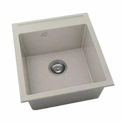 Кухонная мойка 51 х 46 см, гранит, Платина