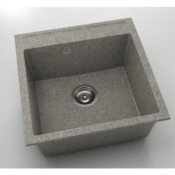 Küchenspüle 51 x 51cm, Granit, Schiefer