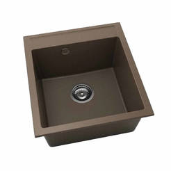 Кухонная мойка с переливом 51 x 46 см, толстый гранит