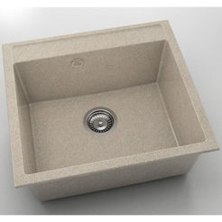 Einzel-Küchenspüle 51 x 56cm, Granit 950