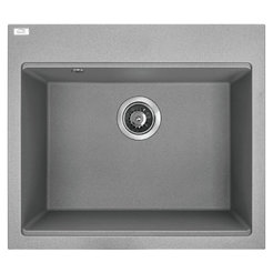 Polymer-Granitspüle 50x57x20cm einzeln grau 17765