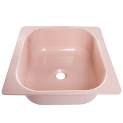 Plastic sink beige 45 x 45 cm