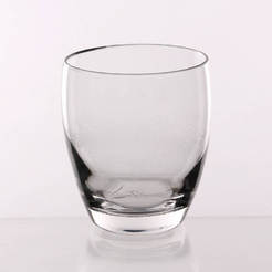 Whiskey glasses set 6 pieces 340 ml, glass with PEARL decor