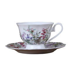Coffee cup complete with 150 ml FLORAL saucer