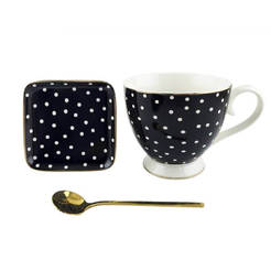 Cup with tea chair and hot drinks complete with pad and spoon 350ml, DREAM porcelain