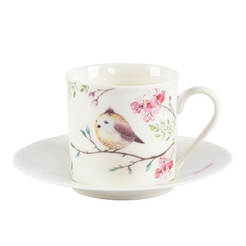 Комплект за чай и кафе - чаша с чинийка, порцелан 200 мл Pastel Spring