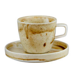 Mug with saucer for coffee/tea 220ml Sahara