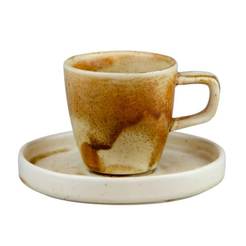 Чаша с чинийка за кафе 90мл Sahara