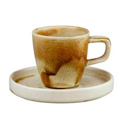 Mug with saucer for coffee 90ml Sahara