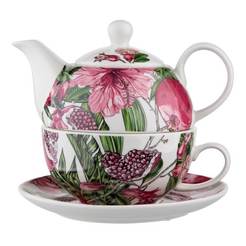 Комплект за чай - порцеланова чаша с чайник Hibiscus