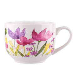 Cup for hot drinks 500ml, Tulip white porcelain