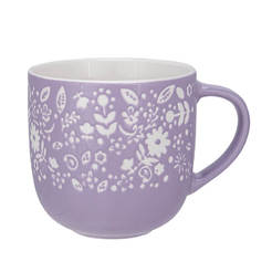 Glass 420ml Verbena purple with flowers 01010032699 ALTOM