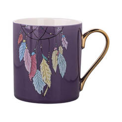 Porcelain cup 300ml gold handle Exotic purple 01010032216 ALTOM