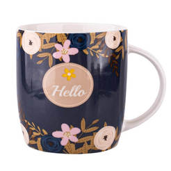 Porcelain cup 300ml decor A Hello 01010032424 ALTOM