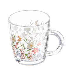 Glasbecher 350ml Toronto Blumen
