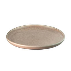 Плитка чиния за хранене, порцеланова 21см - пясъчно розова Bloom ZA0001-8.25-BL
